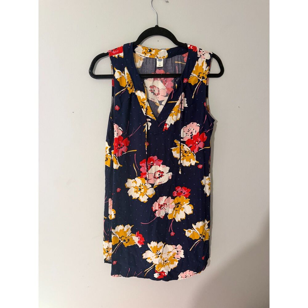 Old Navy Navy Floral Sleeveless Blouse – Women’s Small – Boho Statement Print